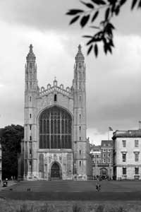 King's College Chapel in Black and white